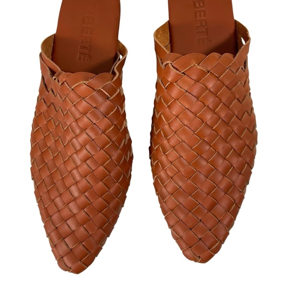 Liberte Tulum Woven Leather Mule Slide Cognac Brown Size 10 - Picture 10 of 12